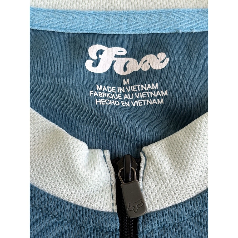 FOX Racing Womens Cycling Base Bike Jersey 1/4 Zip Short Sleeve Shirt - Size M - Picture 3 of 8